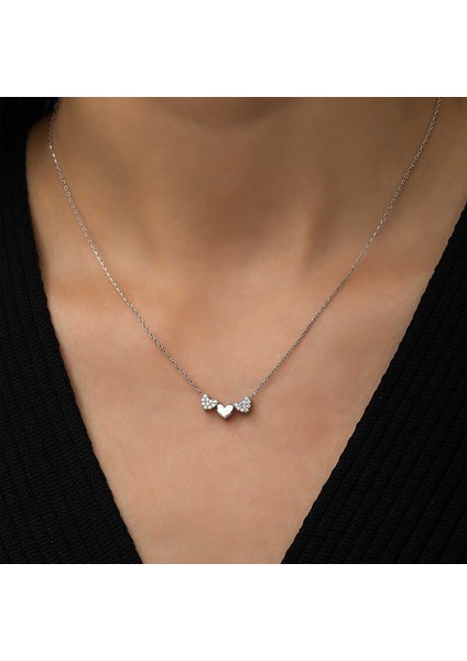 ​gümüş Üç Kalp Kolye fiyatları