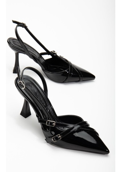 Valerya Kadın Yüksek Topuklu Rugan Stiletto Ayakkabı modelleri