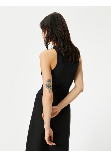 Halter Yaka Atlet Fitilli Slim Fit