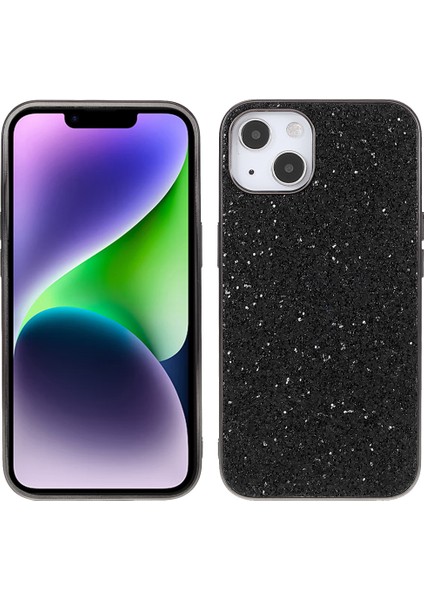 iPhone 14 Plus Elektrapan Çerçeve Sequins Telefon Kılıfı (Yurt Dışından)