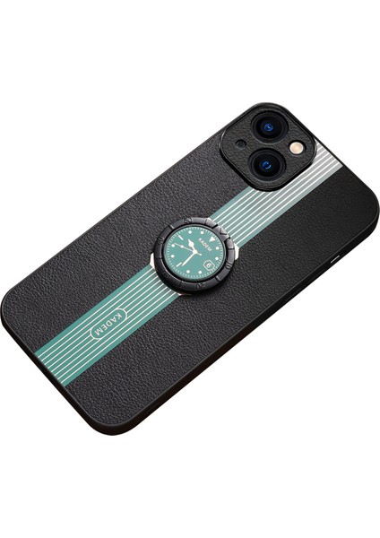 iPhone 14 Plus Deri+Akrilik+Tpu Telefon Kılıfı (Yurt Dışından)