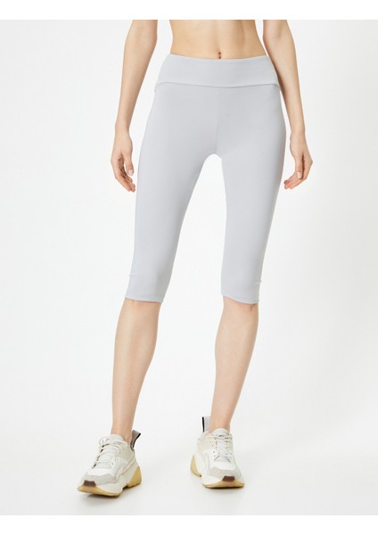 Spor Bermuda Tayt Yüksek Bel Slim Fit