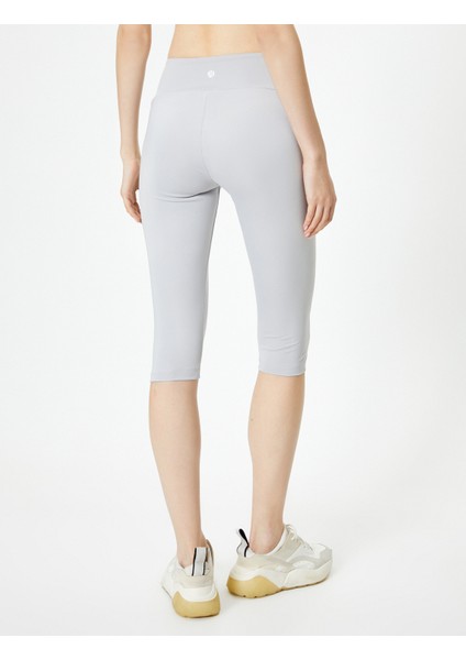 Spor Bermuda Tayt Yüksek Bel Slim Fit