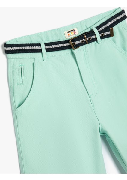 Basic Chino Şort Kemer Detaylı Cepli Pamuklu modelleri