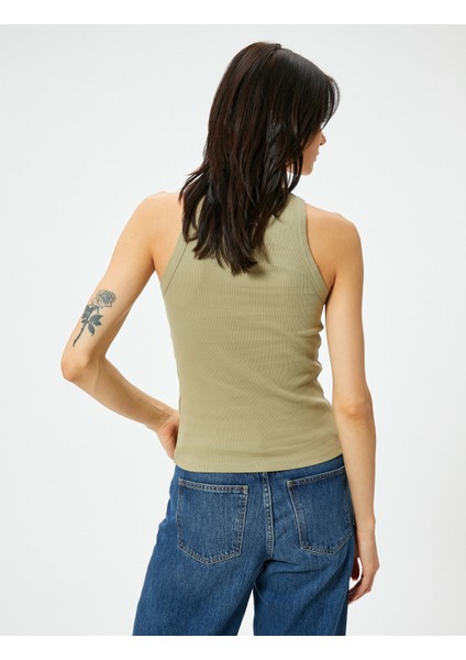 Halter Yaka Atlet Fitilli Standart Kesim
