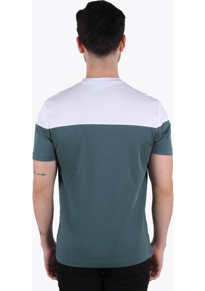 3743 Parçalı O Yaka Tshirt