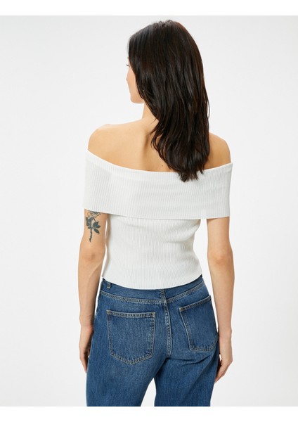 Madonna Yaka Kazak Triko Fitilli Kısa Kollu modelleri