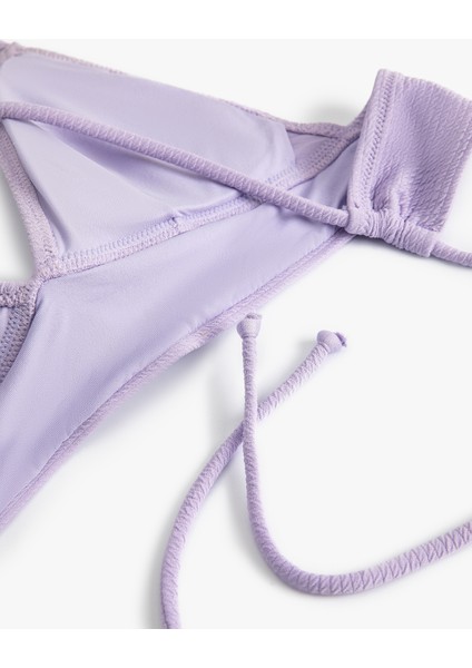 Üçgen Bikini Üstü Dokulu Çapraz Askılı Kaplı fiyatları