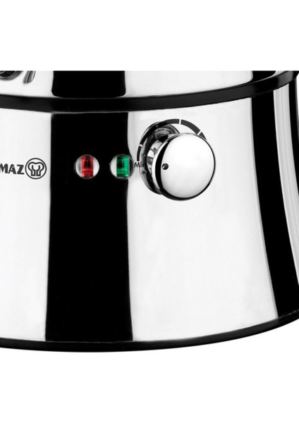 3+ L A334 Nosta Mega Inox/krom Semaver Çelik Metal Semaver Gri 500+ L 2 Yıl Resmi Distribütör Garan fiyatları