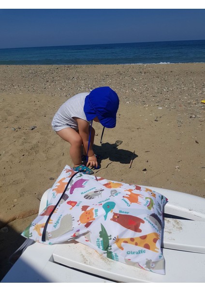 Flap Lejyoner, Ense Korumalı, Boyundan Bağlamalı, Çocuk Bebek Güneş Şapka, Ekoteks 100 Sertifikalı Royal Mavi indirimleri