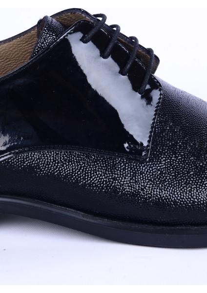 718 Rugan Rahat Taban Bağcıklı Siyah Klasik Erkek Ayakkabı fiyatları