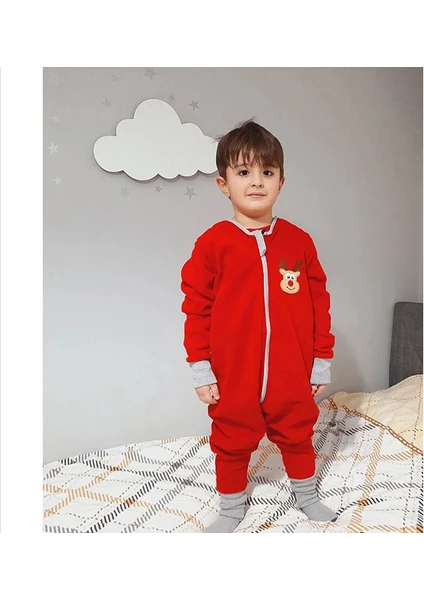 Nakışlı Uzun Kollu Oeko-Tex Mikro Polar Bebek Çocuk Uyku Tulumu Unisex Tog 2