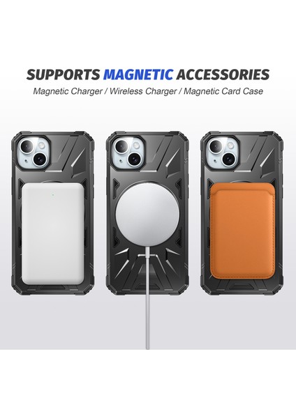 iPhone 13/14 Manyetik Tpu+Pc Koruyucu Kapak Telefon Kılıfı (Yurt Dışından)