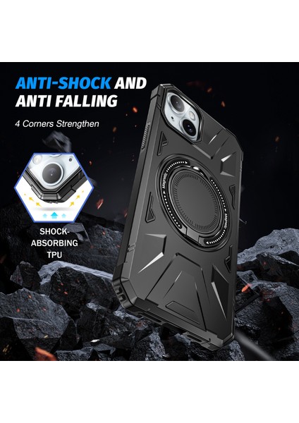 iPhone 13/14 Manyetik Tpu+Pc Koruyucu Kapak Telefon Kılıfı (Yurt Dışından)