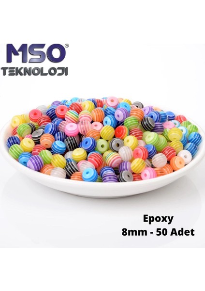 MSO Teknoloji Olta Balıkçılık & Takı Rainbow Gökkuşağı Renkler Epoxy Boncuk