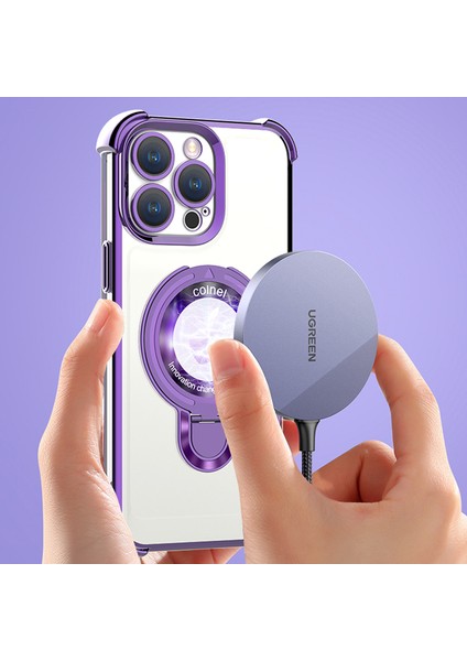 iPhone 14 Pro Magnicy Takviyeli Köşe Pc+Tpu Telefon Kılıfı (Yurt Dışından)