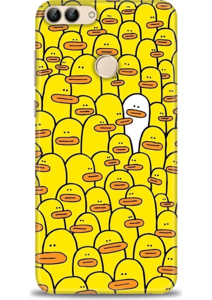 Huawei P Smart Uyumlu Kılıf Hd Kalite Desenli Baskılı Kılıf - F (10)