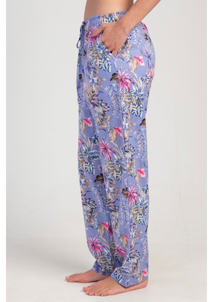 Pamuklu Kadın Büyük Beden Tek Alt Pijama , 311004