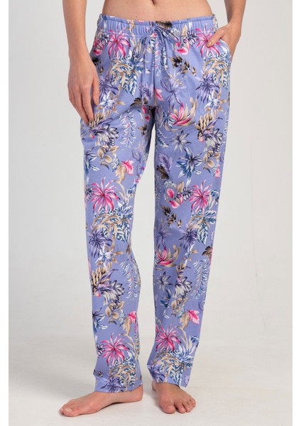 Pamuklu Kadın Büyük Beden Tek Alt Pijama , 311004