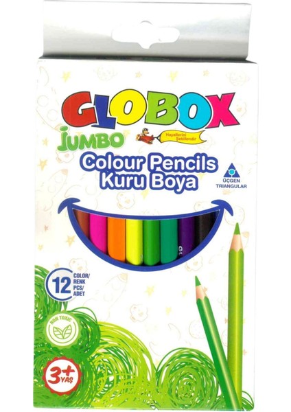 Kuruboya Jumbo 12 Renk Tam Boy Üçgen