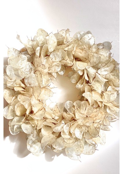 Lunaria Sedef Çiçeği Parıltı Çelenk 25 cm fiyatları