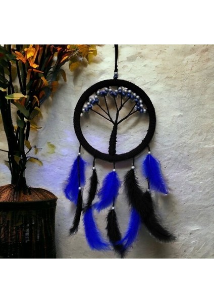 Mavi Incili Hayat Ağacı Dream Catcher