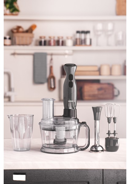 1200 Watt + Pro Multimax 6 In 1 Çok Amaçlı Mutfak Robotu Space Gray Plastik Resmi Distribütör Garan