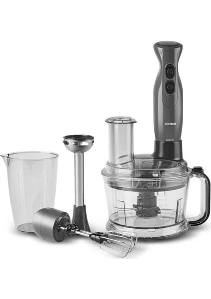 1200 Watt + Pro Multimax 6 In 1 Çok Amaçlı Mutfak Robotu Space Gray Plastik Resmi Distribütör Garan fırsatları