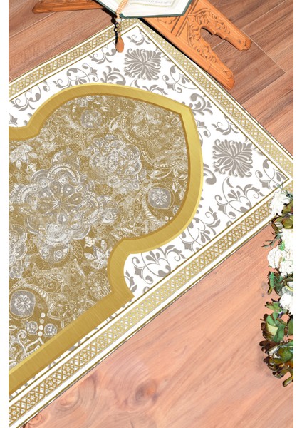 Dijital Baskılı Yıkanabilir Motifli Hediyelik Namazlık Seccade 70X130CM, Seccade-26-Kahve,