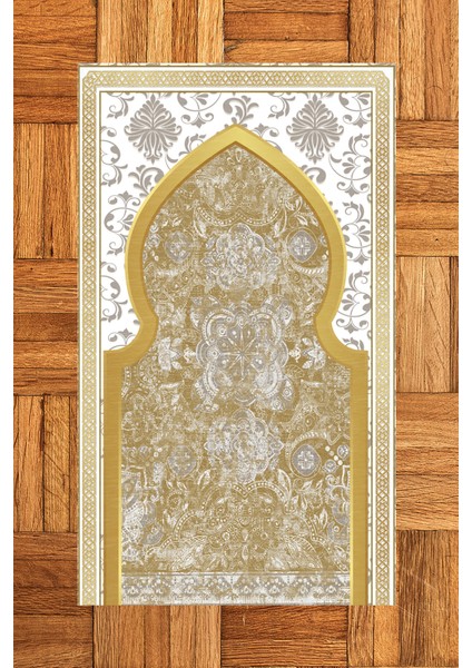 Dijital Baskılı Yıkanabilir Motifli Hediyelik Namazlık Seccade 70X130CM, Seccade-26-Kahve,