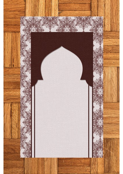 Dijital Baskılı Yıkanabilir Hediyelik Namazlık Seccade 70X130CM, Seccade-25-Kahve,
