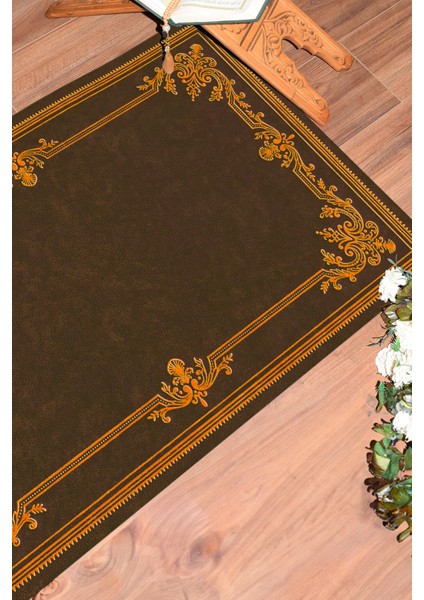 Dijital Baskılı Yıkanabilir Çiçekli Hediyelik Namazlık Seccade 70X130, Seccade-23-Kahve, modelleri