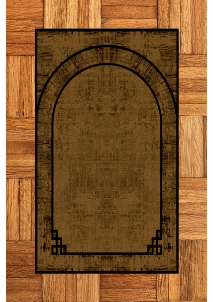 Dijital Baskılı Yıkanabilir Sade Desen Hediyelik Namazlık Seccade 70X130, Seccade-39-Kahve,