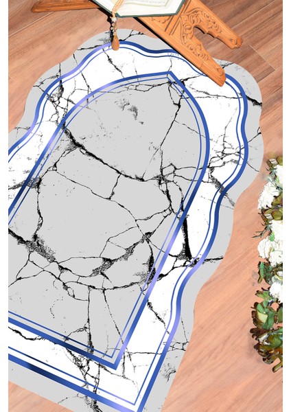 Dijital Baskılı Yıkanabilir Lazer Kesim Hediyelik Namazlık Seccade 70X130, Seccade-28-Mavi, fiyatları