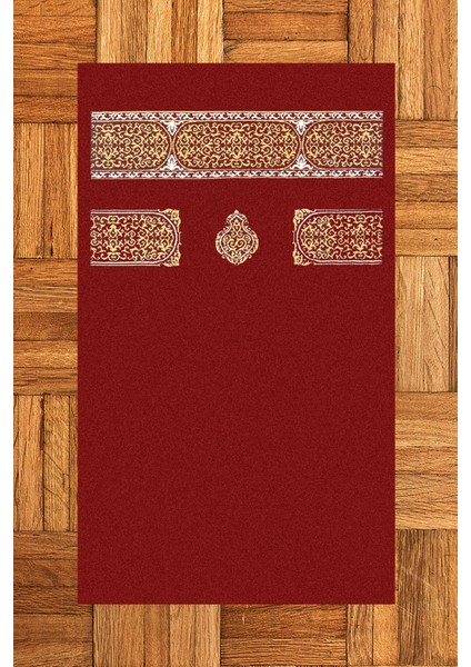 Dijital Baskılı Yıkanabilir Sade Desen Hediyelik Namaz Halısı Seccade 70X130, Seccade-46-Kırmızı,