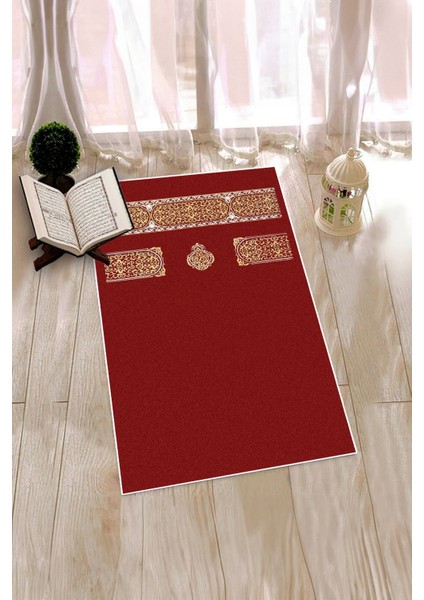 Dijital Baskılı Yıkanabilir Sade Desen Hediyelik Namaz Halısı Seccade 70X130, Seccade-46-Kırmızı, indirimleri