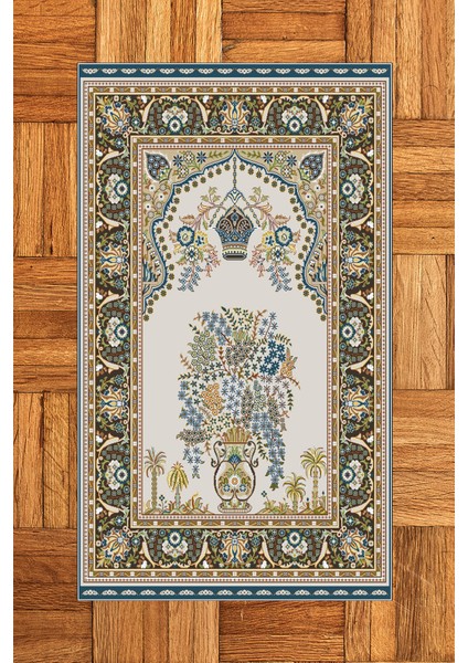 Dijital Baskılı Yıkanabilir Klasik Desen Hediyelik Namazlık Seccade 70X130, Seccade-29-Mavi, fırsatları