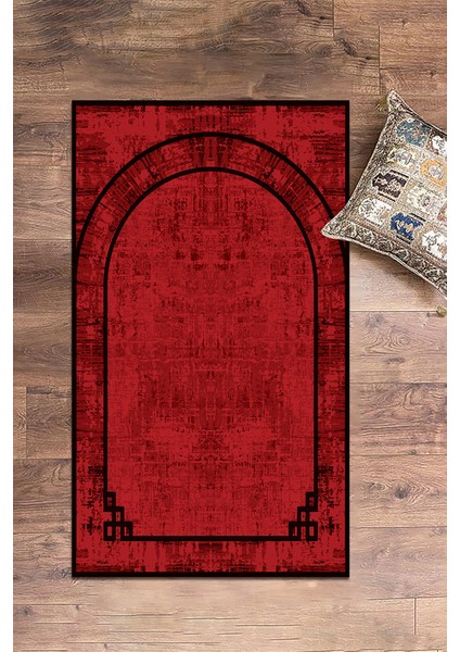 Dijital Baskılı Yıkanabilir Sade Desen Hediyelik Namazlık Seccade 70X130, Seccade-39-Kırmızı, indirimleri