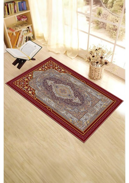 Dijital Baskılı Yıkanabilir Hediyelik Klasik Namazlık Seccade 70X130, Seccade-32-Kırmızı, indirimleri