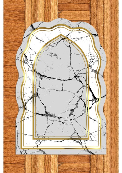 Dijital Baskılı Yıkanabilir Lazer Kesim Hediyelik Namazlık Seccade 70X130, Seccade-28-Gold,