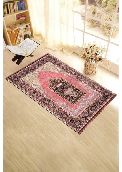 Dijital Baskılı Yıkanabilir Hediyelik Klasik Namazlık Seccade 70X130CM, Seccade-33-Kırmızı, fırsatları