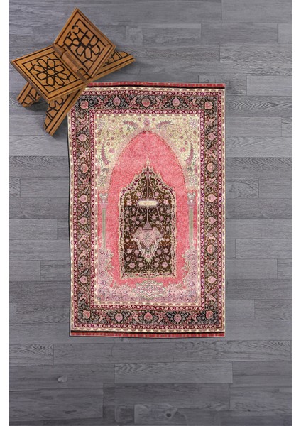 Dijital Baskılı Yıkanabilir Hediyelik Klasik Namazlık Seccade 70X130CM, Seccade-33-Kırmızı, indirimleri