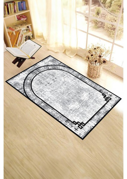 Dijital Baskılı Yıkanabilir Sade Desen Hediyelik Namazlık Seccade 70X130, Seccade-39-Gri, modelleri