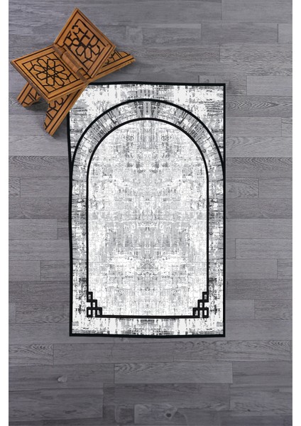 Dijital Baskılı Yıkanabilir Sade Desen Hediyelik Namazlık Seccade 70X130, Seccade-39-Gri, fırsatları