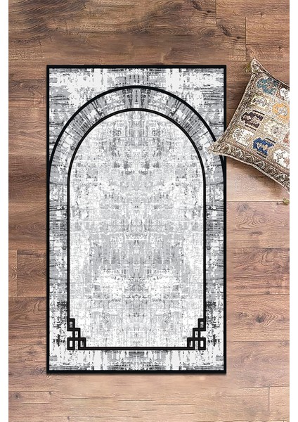 Dijital Baskılı Yıkanabilir Sade Desen Hediyelik Namazlık Seccade 70X130, Seccade-39-Gri, indirimleri