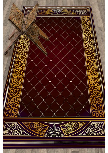 Dijital Baskılı Kaymaz Taban Yıkanabilir Namazlık Seccade 70X130, Seccade-22-Kırmızı, fiyatları