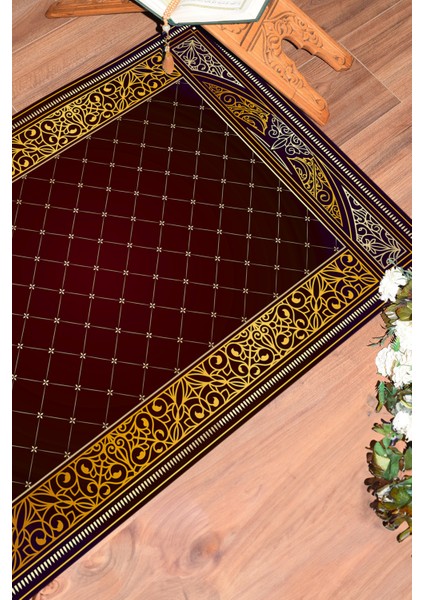 Dijital Baskılı Kaymaz Taban Yıkanabilir Namazlık Seccade 70X130, Seccade-22-Kırmızı, modelleri