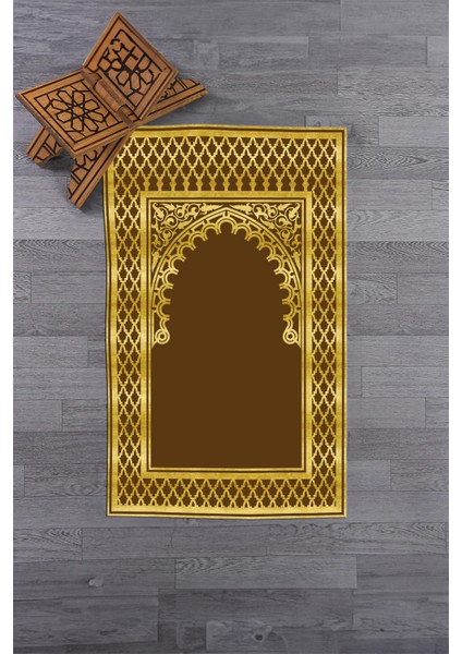 Dijital Baskılı Yıkanabilir Motifli 70X130 Namazlık Seccade, Seccade-01-Kahve, fiyatları