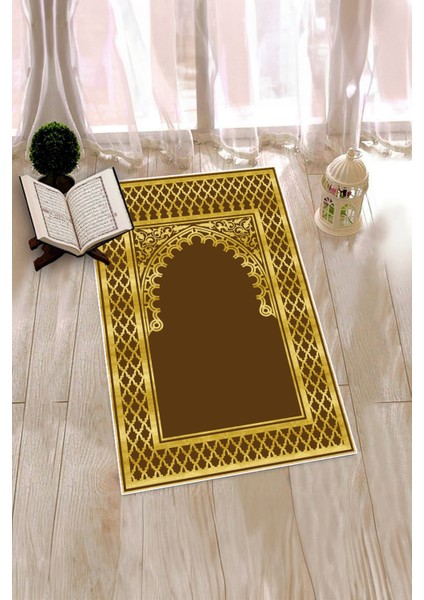 Dijital Baskılı Yıkanabilir Motifli 70X130 Namazlık Seccade, Seccade-01-Kahve, fırsatları