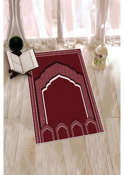 Dijital Baskılı Minber Motifli Yıkanabilir Motifli 70X130 Namazlık Seccade, Seccade-02-Kırmızı, fırsatları